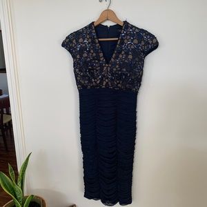 Tadashi Shoji navy dress. Sz 4